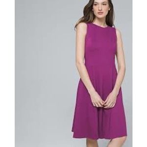 WHBM | Small | Purple Knit Seamed Fit & Flare Dress